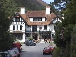 The Hunter's Inn, Trentishoe - the famous peacocks are not in evidence today